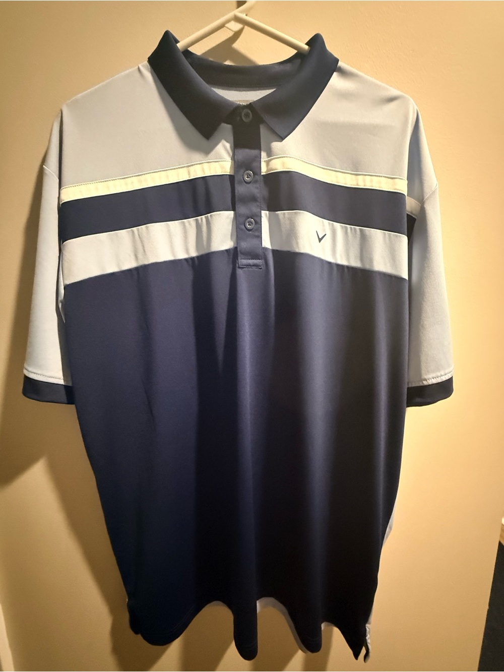 Men's Navy and Light Blue Performance Polo Shirt Callaway